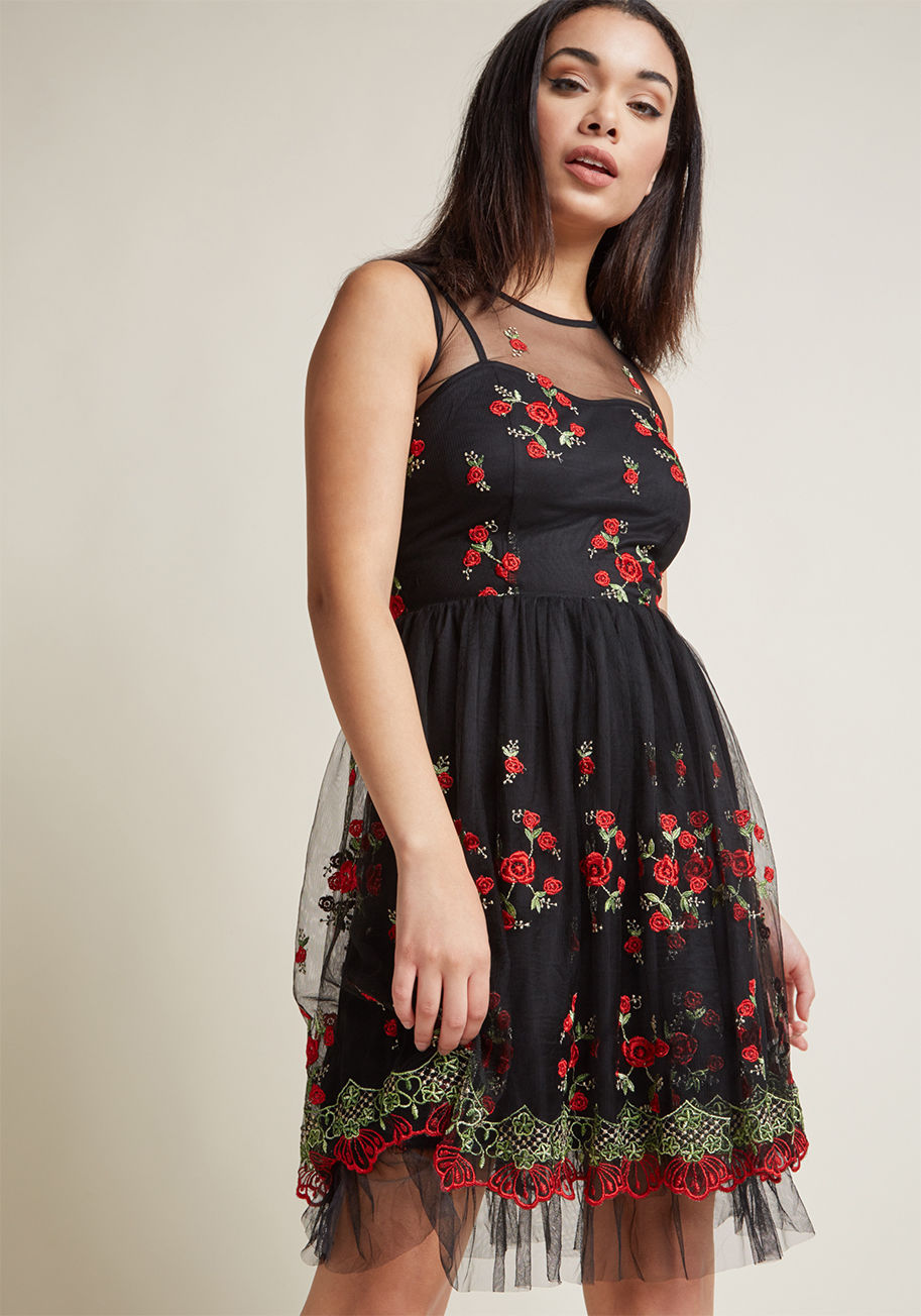 ModCloth - Party Perfect Embroidered Dress