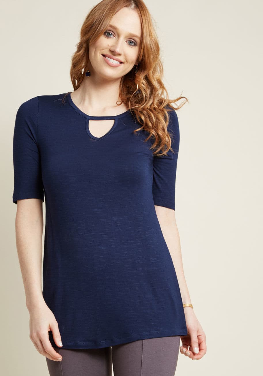 ModCloth - Simple Is In Keyhole Top