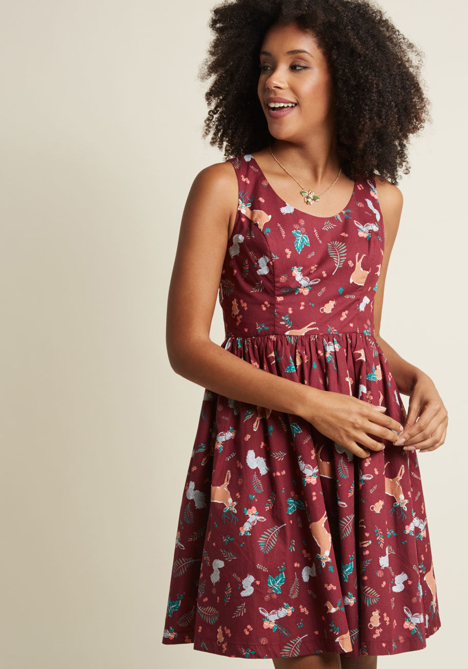 ModCloth - Sleeveless Dress with Scoop Neck