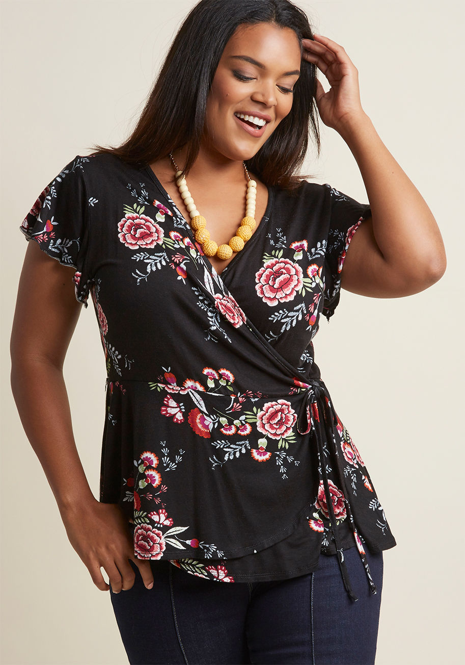 ModCloth - Sweetest Surplice Wrap Top