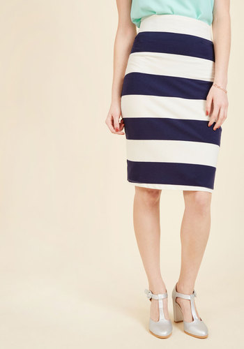 ModCloth - The Type for Stripes Pencil Skirt