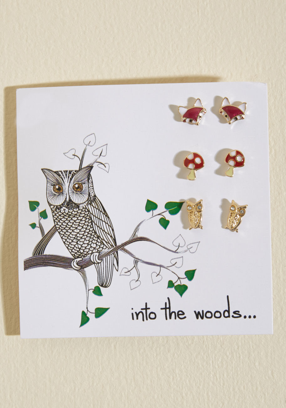 ModCloth - Woodland if I Could Earring Set