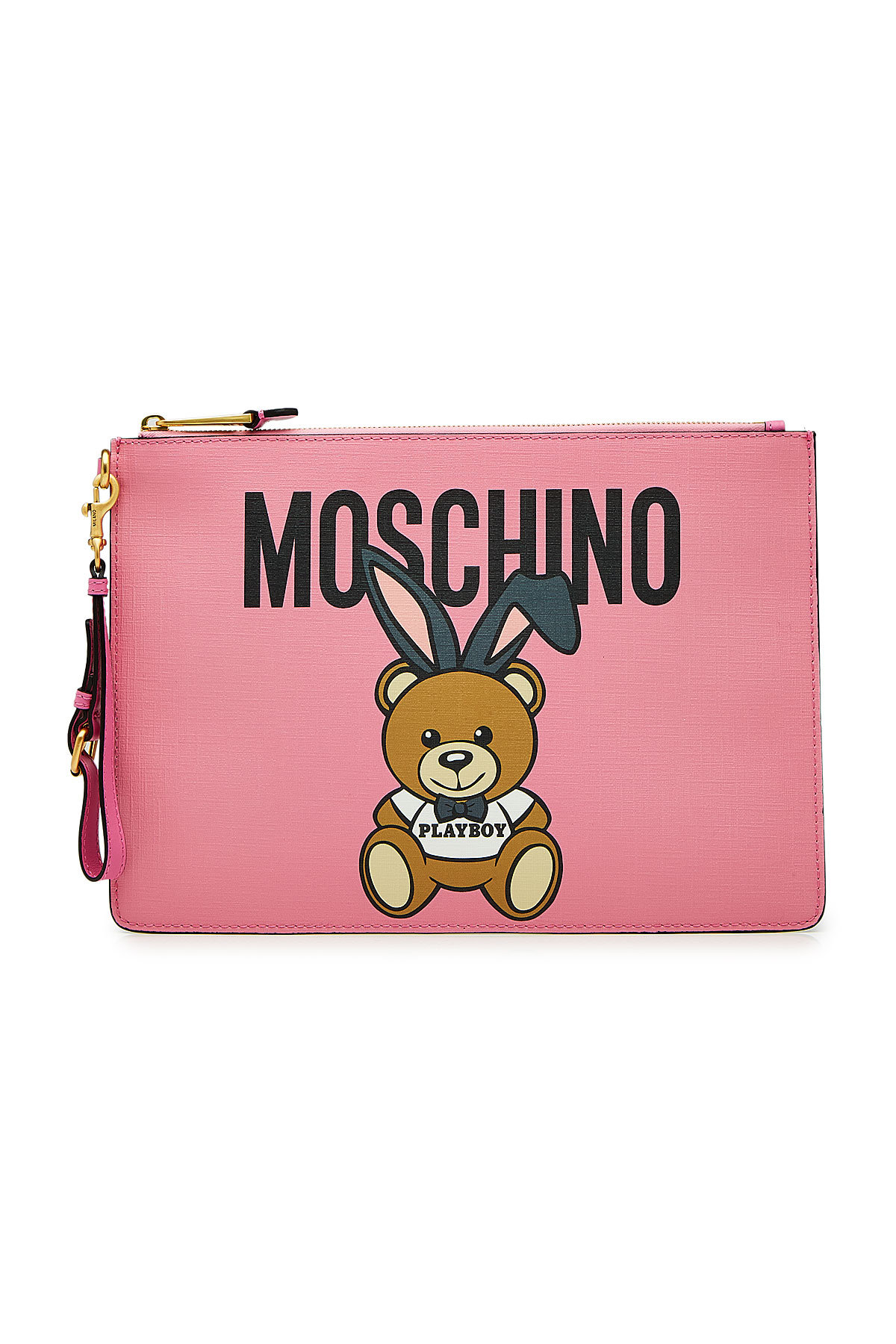 Moschino - Bunny Teddy Printed Leather Clutch