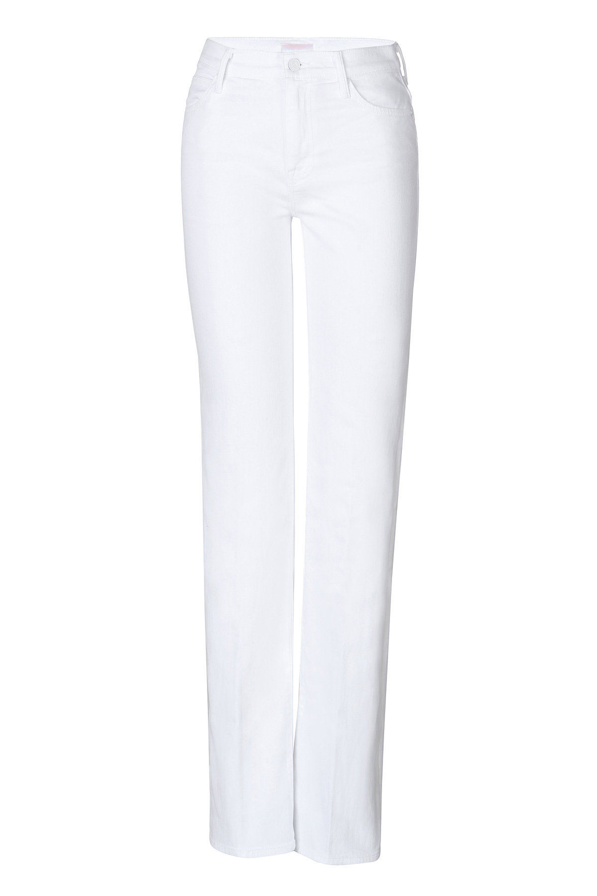 Mother - High-Waisted Wide Leg Jeans in White