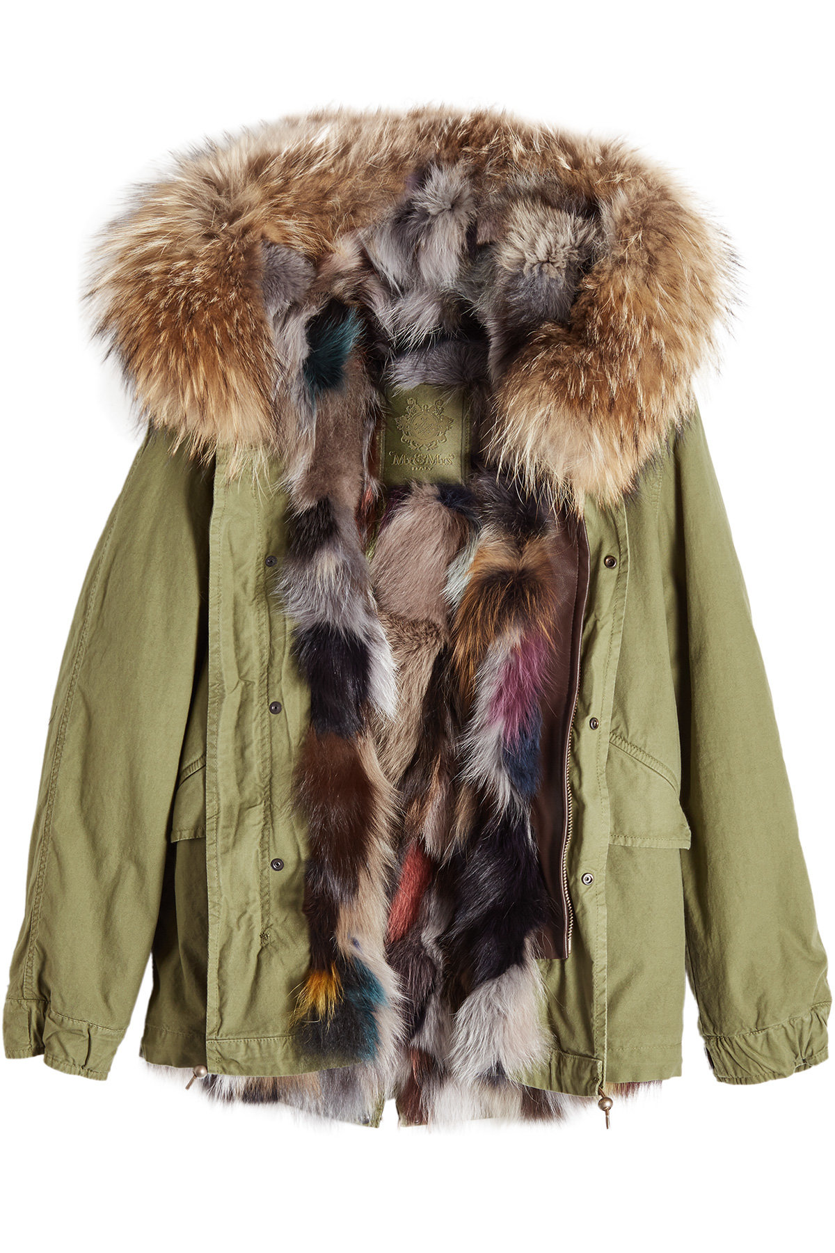 Cotton Parka with Raccoon and Coyote Fur by Mr & Mrs Italy