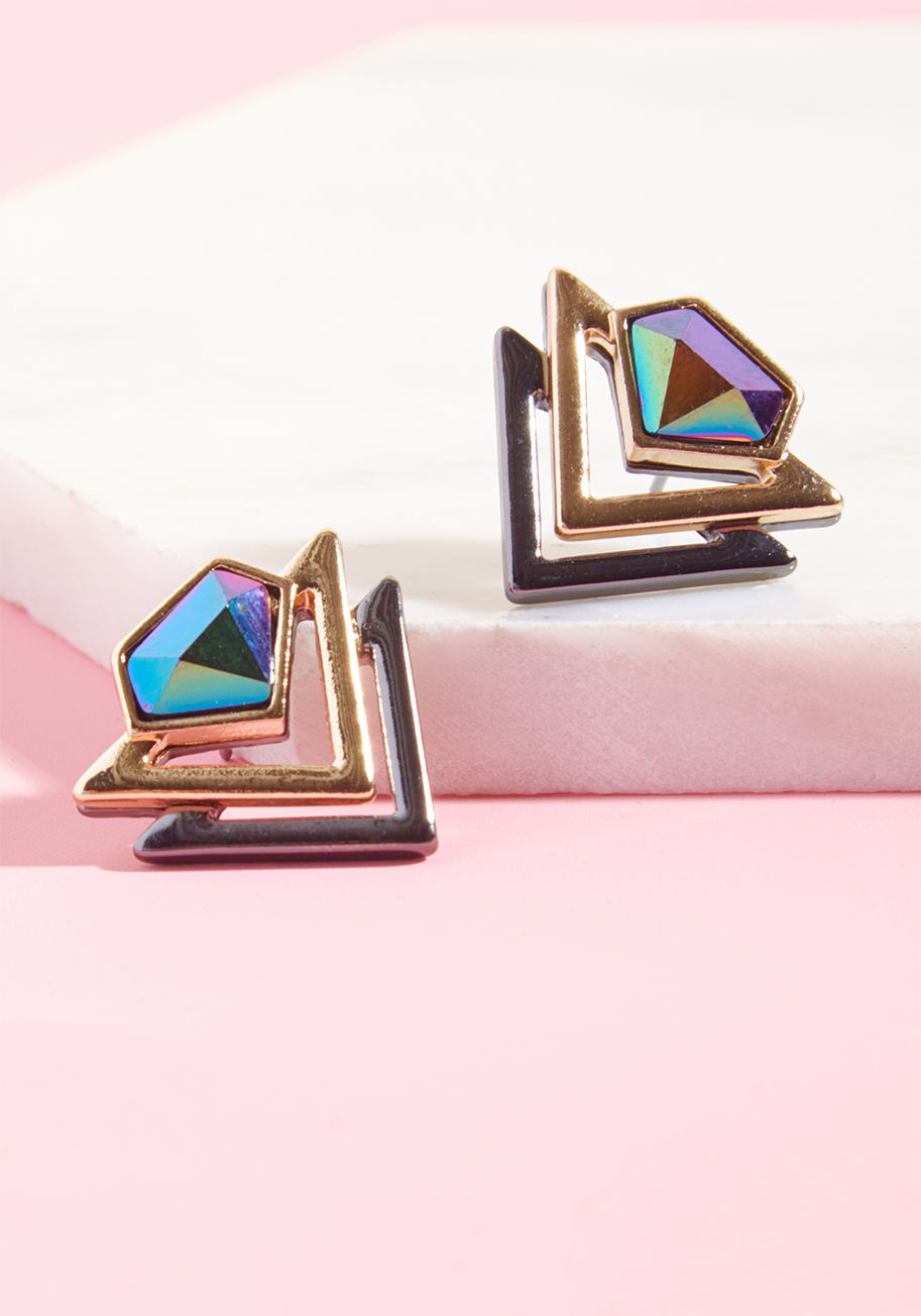 MTM06-9024 - It's no secret, these ModCloth-exclusive earrings are the gem of your jewelry collection! So, don't keep this pair