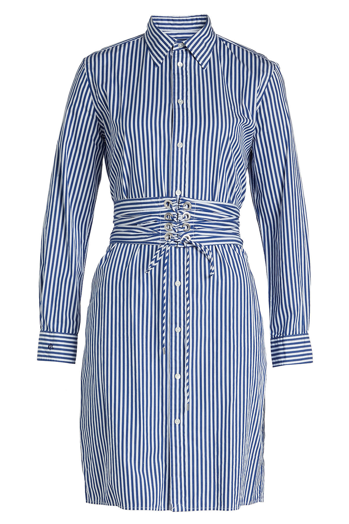 Polo Ralph Lauren - Cotton Shirt Dress with Lace-Up Waist