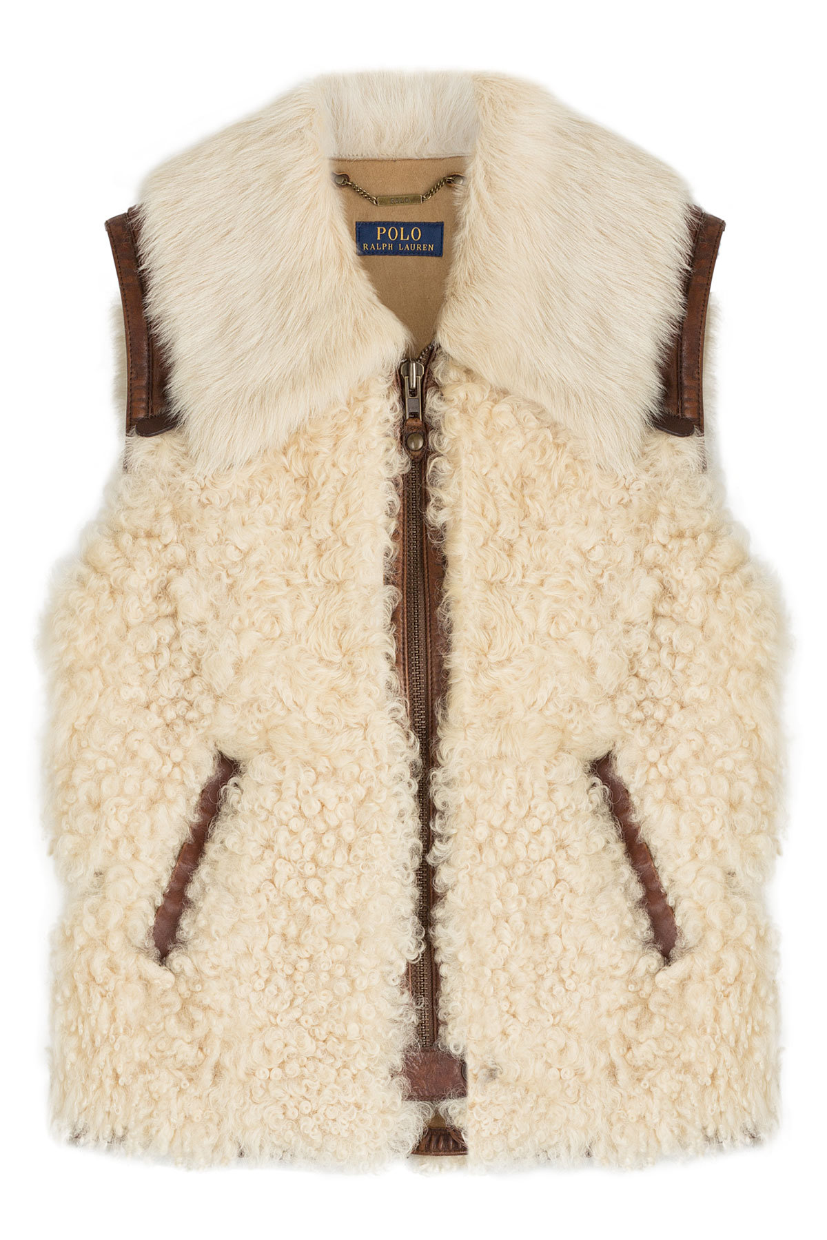 Lamb Leather and Shearling Vest by Polo Ralph Lauren