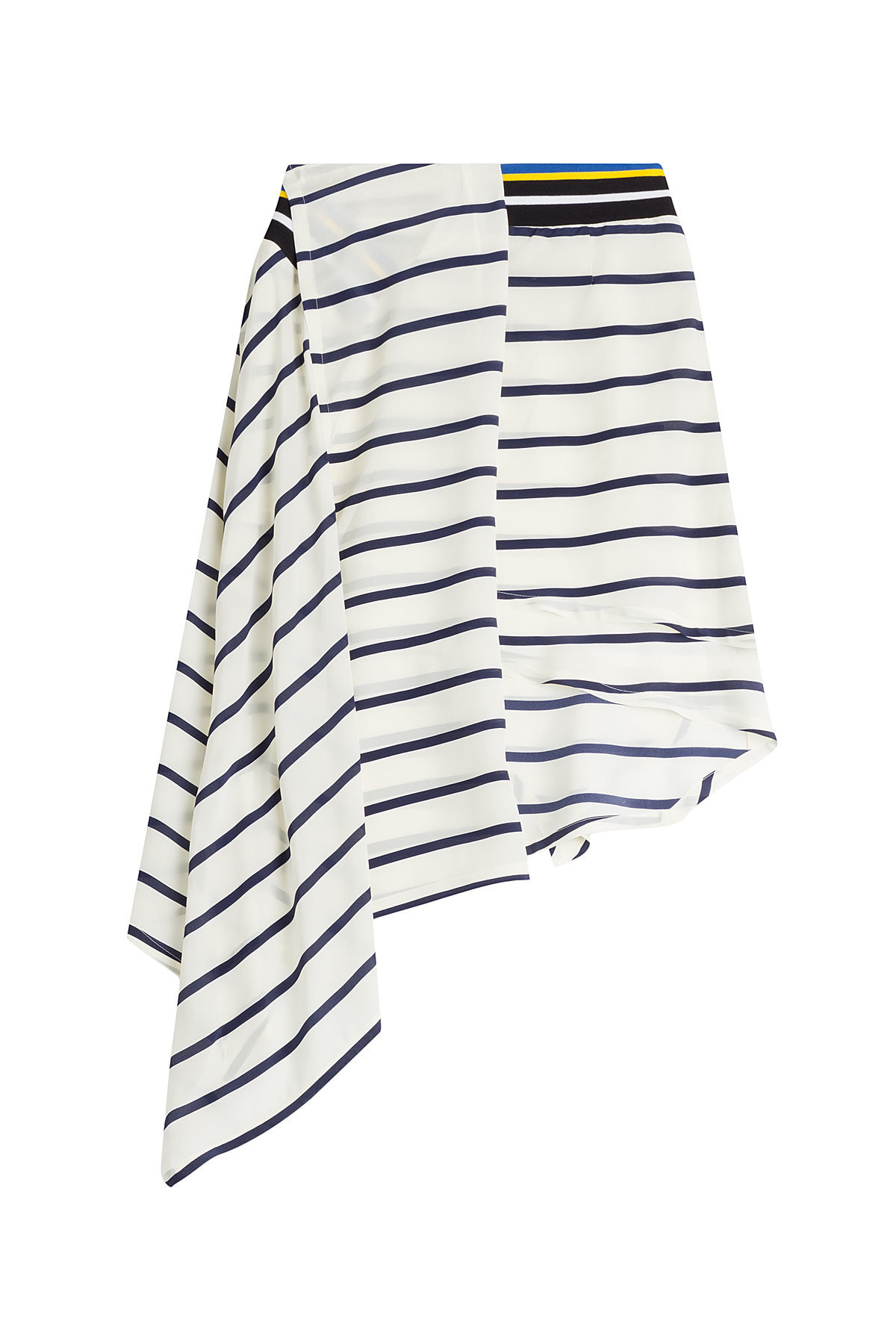 Asymmetric Striped Skirt by Preen