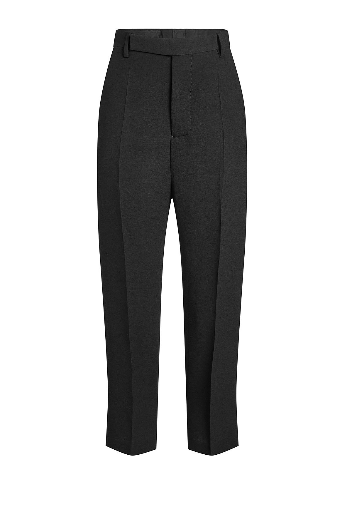 Rick Owens - Cropped High-Waist Pants with Wool