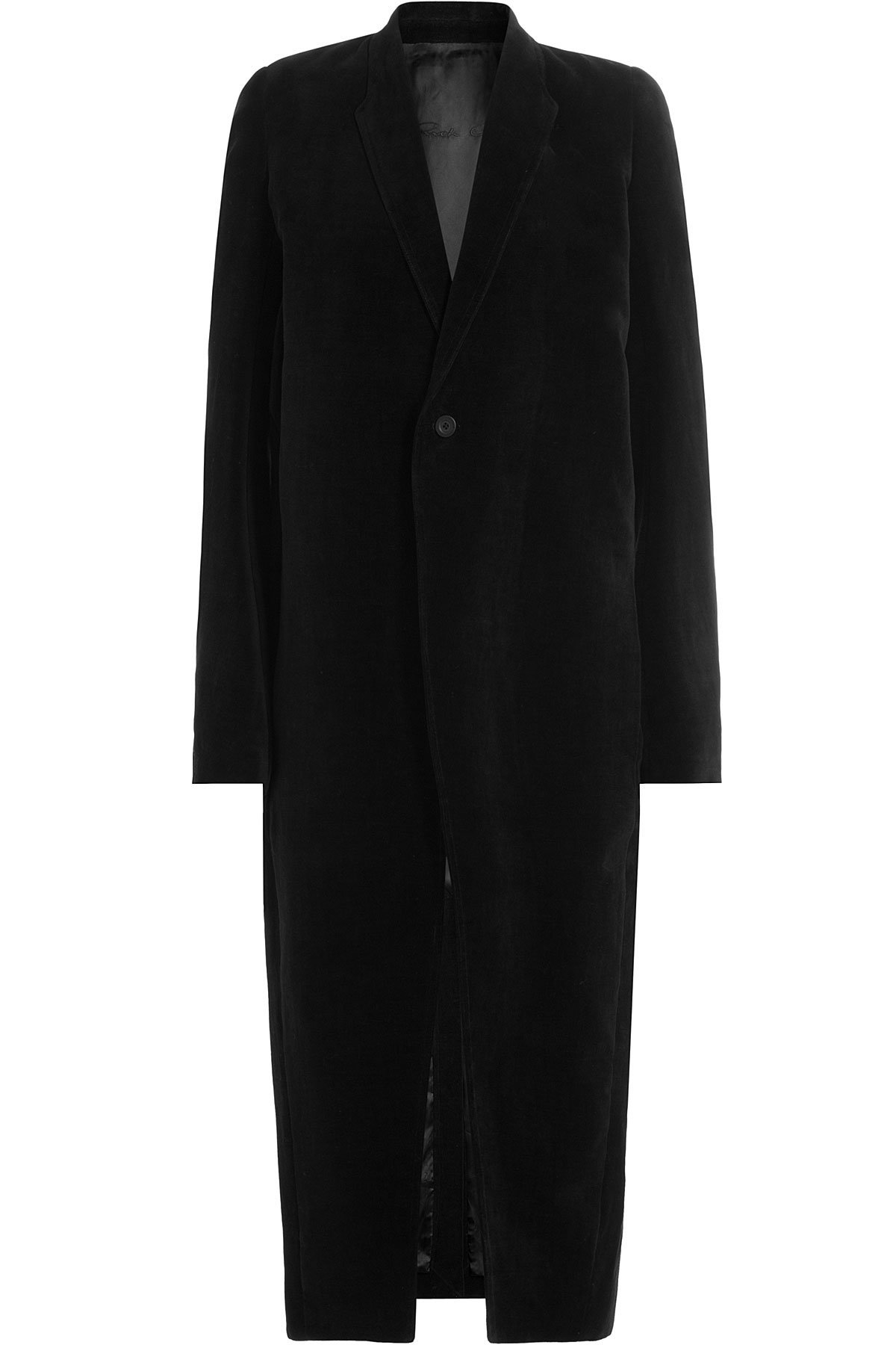 Rick Owens - Velvet Coat with Cotton and Linen