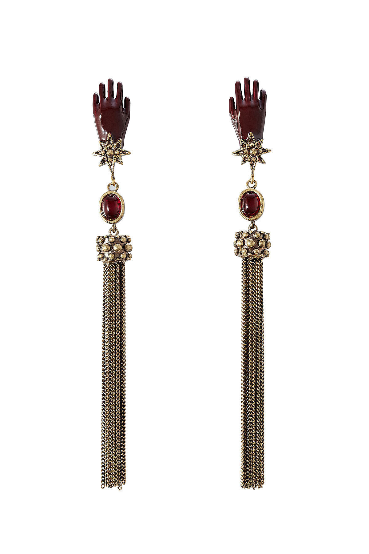 Roberto Cavalli - Earrings with Tassels and Stones