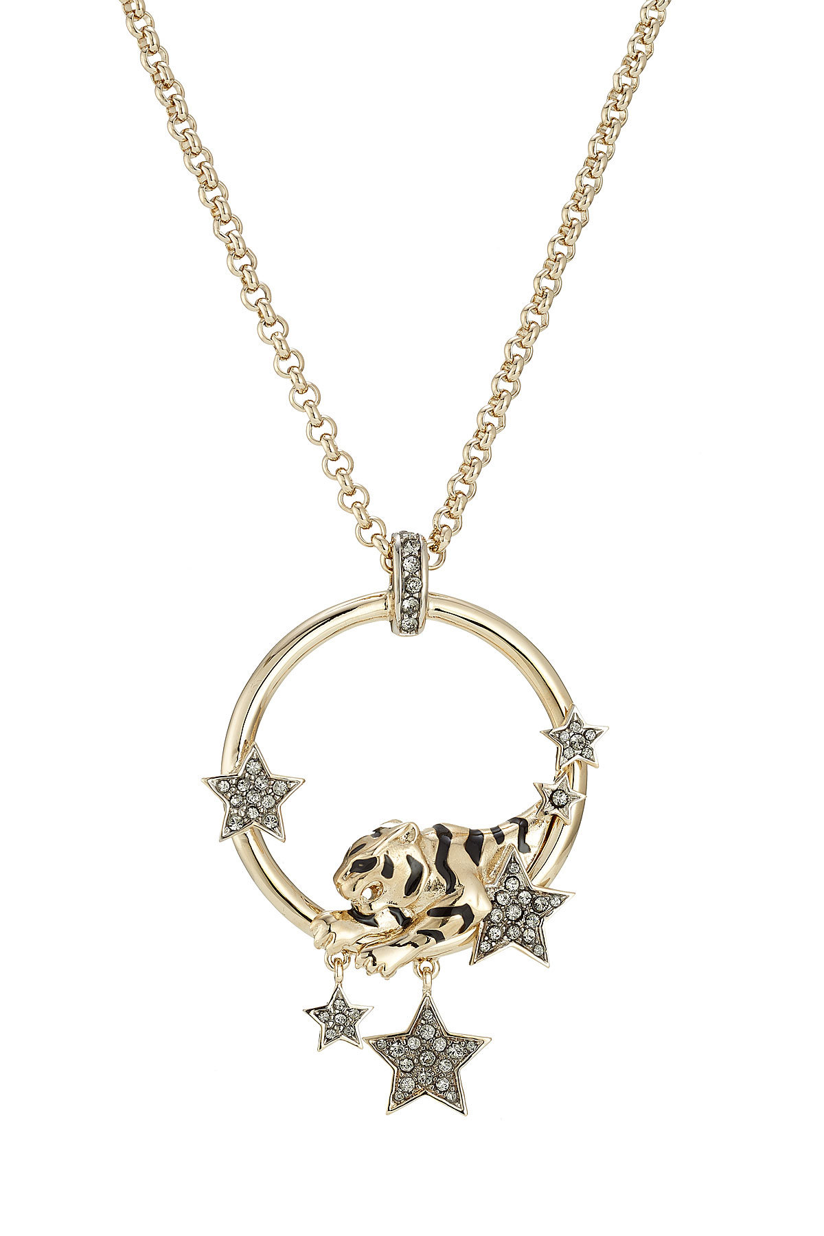 Roberto Cavalli - Embellished Necklace with Tiger Motif