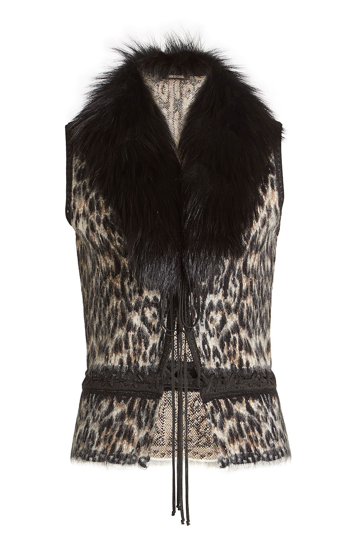 Roberto Cavalli - Vest with Wool, Mohair, Alpaca and Fur