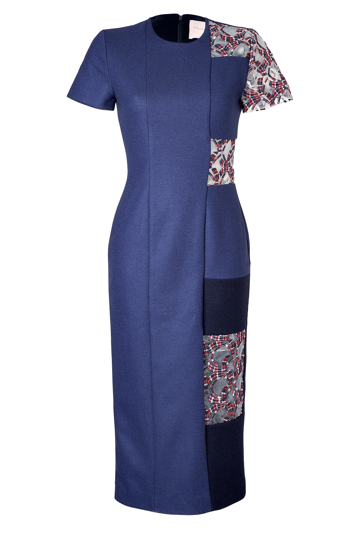 Wool Blend Patchwork Langston Dress by Roksanda