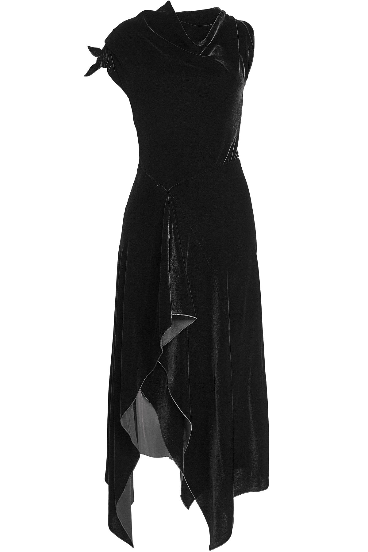 Roland Mouret - Floor Length Velvet Gown with Silk