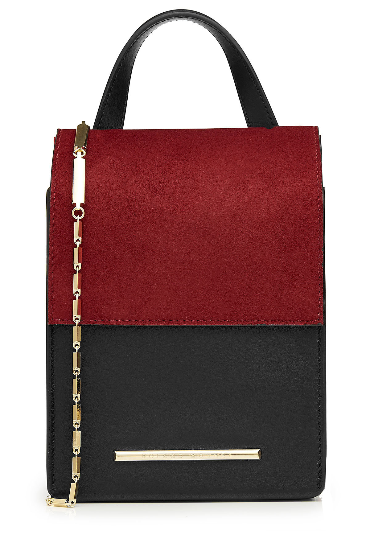 Roland Mouret - Leather and Suede Shoulder Bag