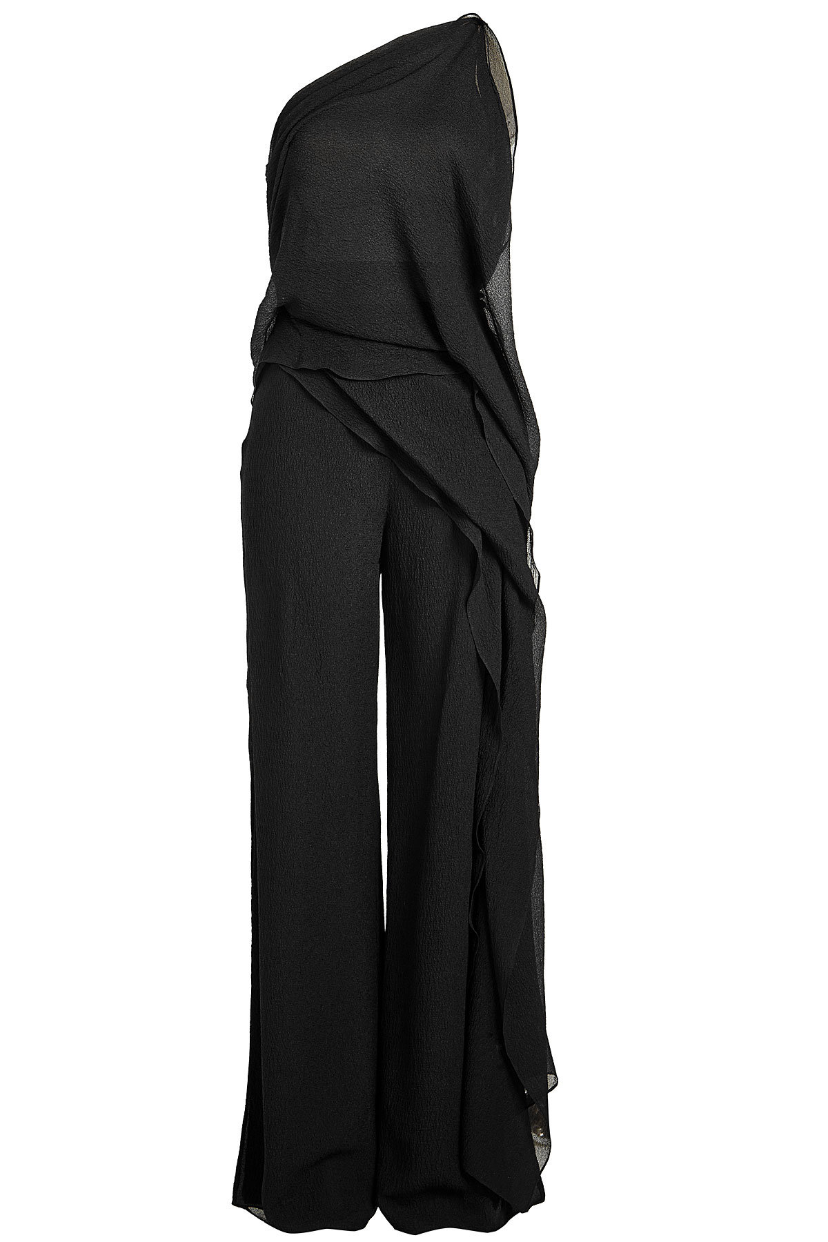 Roland Mouret - Nettleton Asymmetric Silk Chiffon Jumpsuit