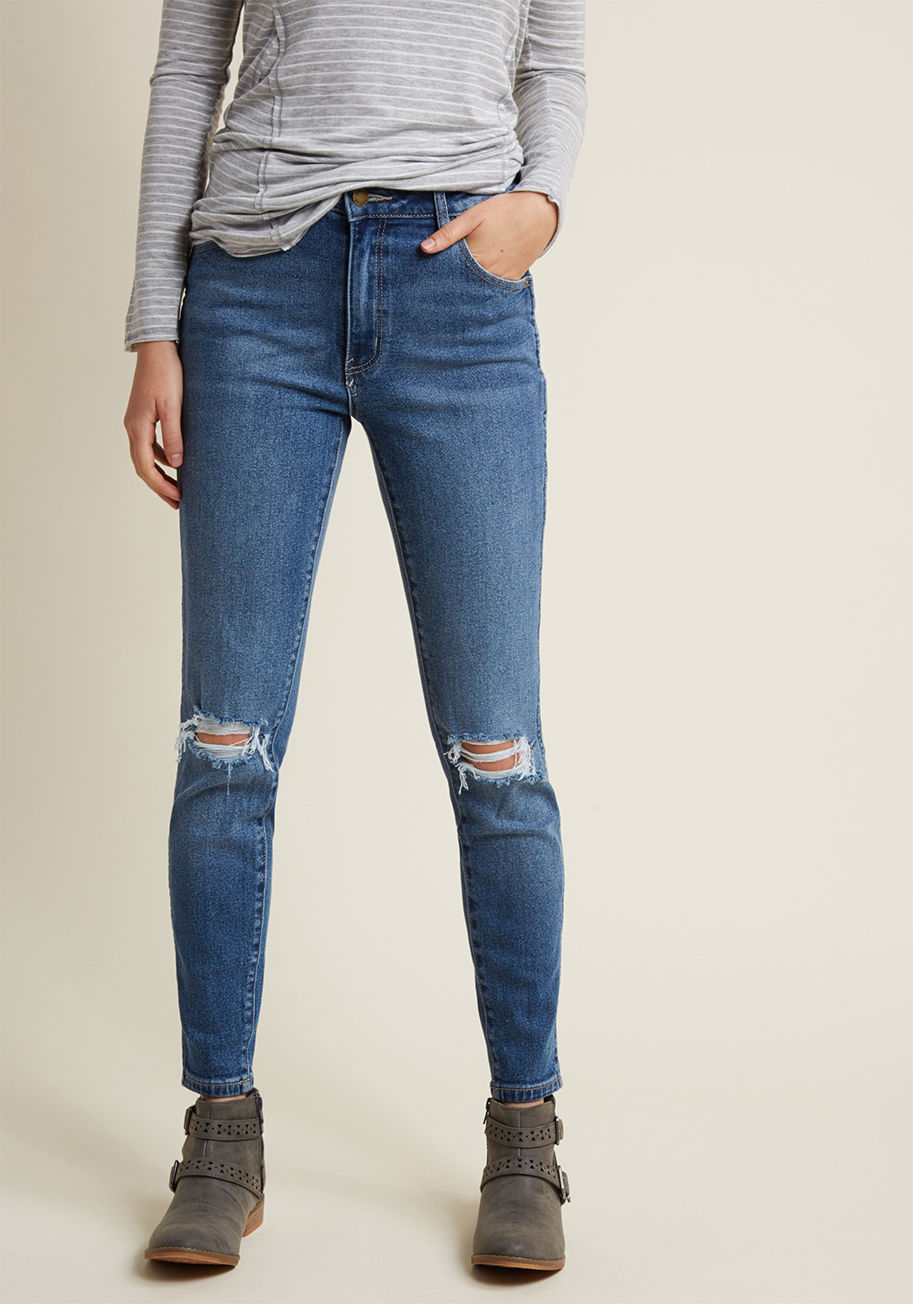 Rolla's - Doing Downtown Distressed Skinny Jeans