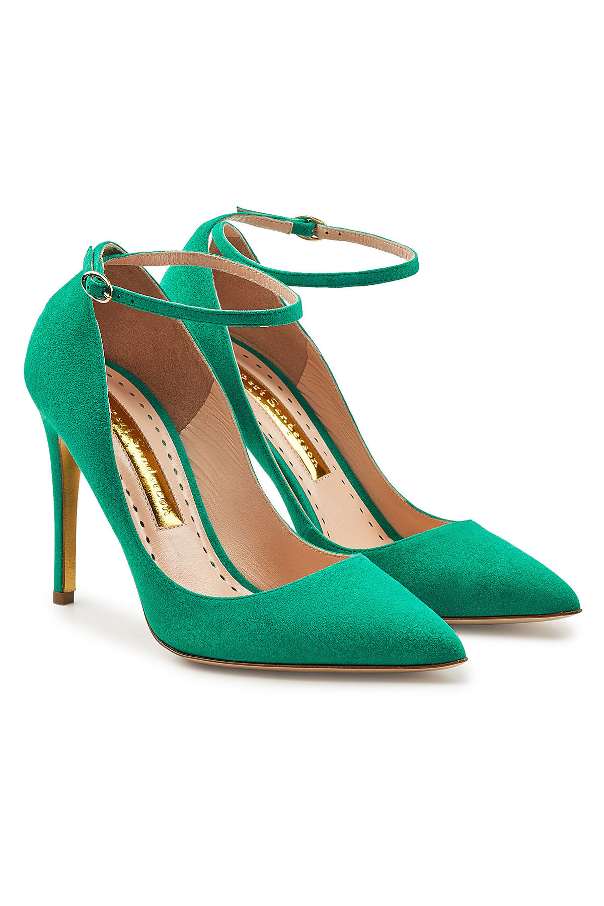 Rupert Sanderson - Balance Ankle Strap Suede Stiletto Pumps