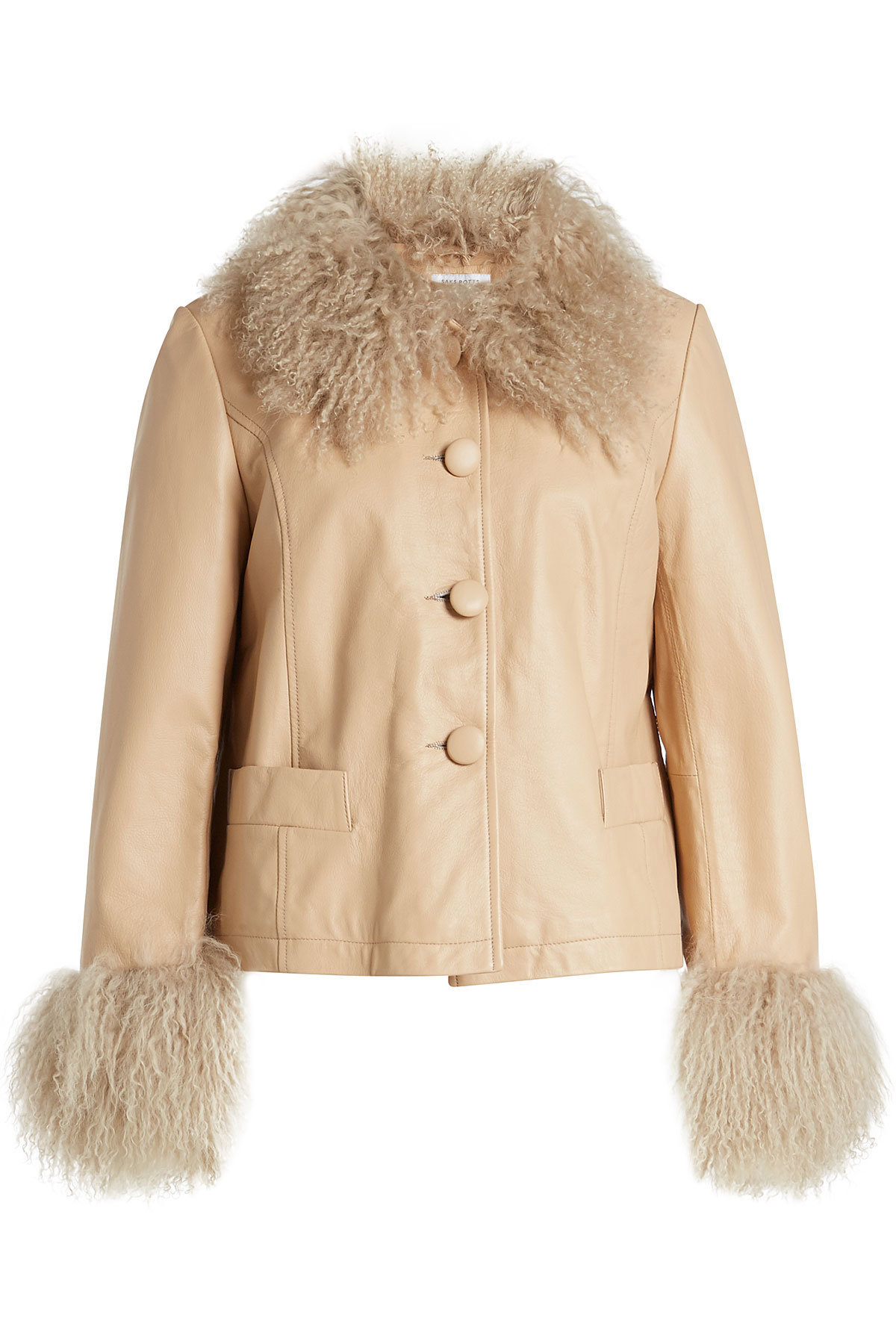 Saks Potts - Leather Jacket with Lamb Fur