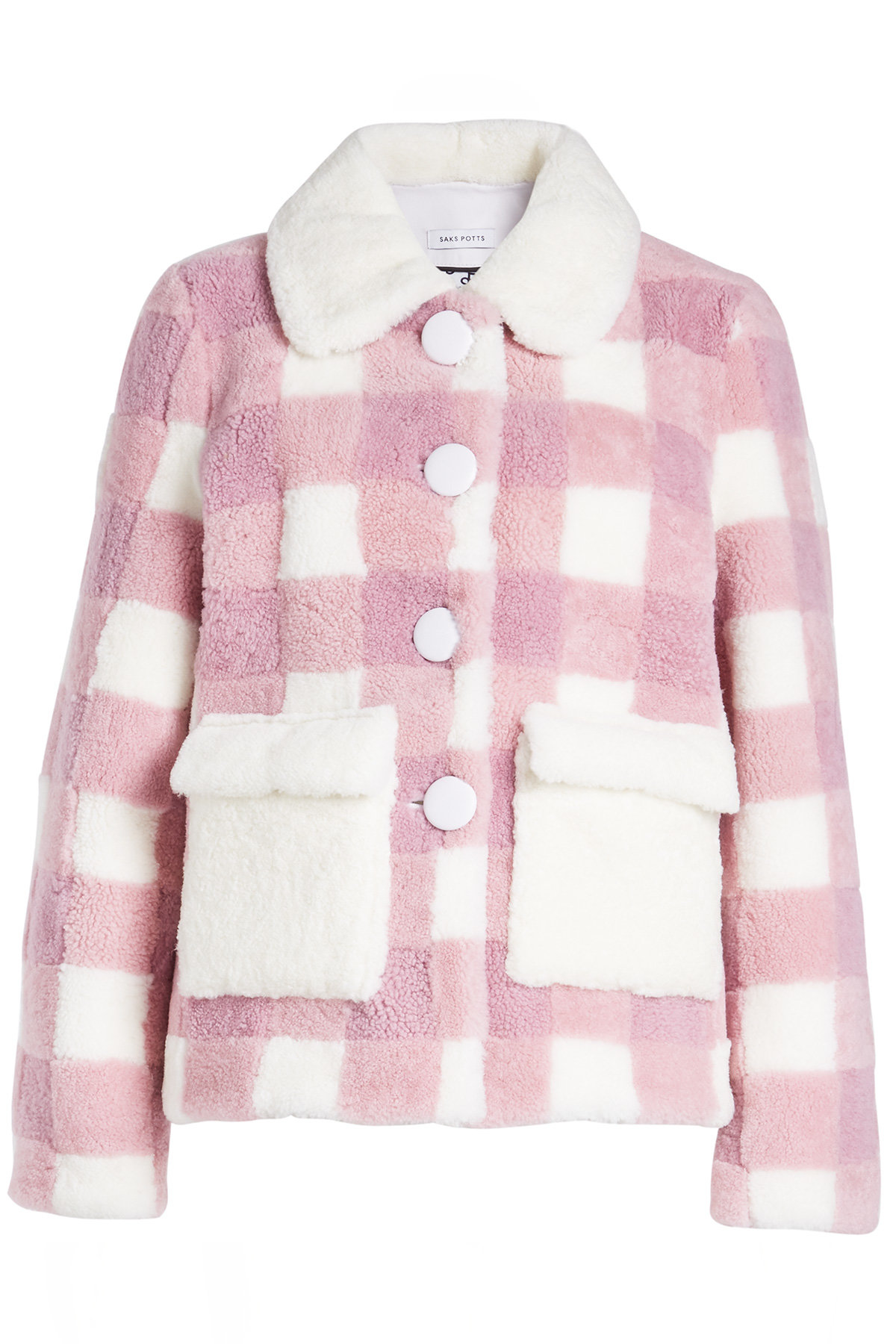 Saks Potts - Lucy Pink Shearling Jacket