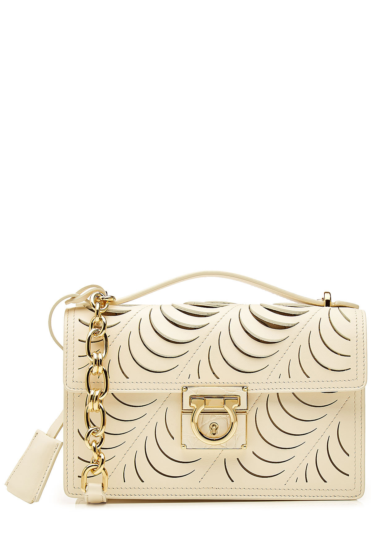 Salvatore Ferragamo - Aileen Leather Shoulder Bag with Cut-Out Detail