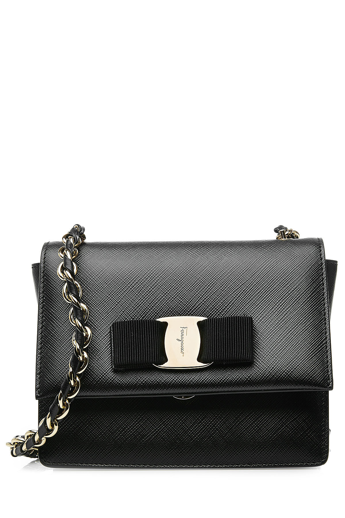 Ginny Leather Shoulder Bag by Salvatore Ferragamo