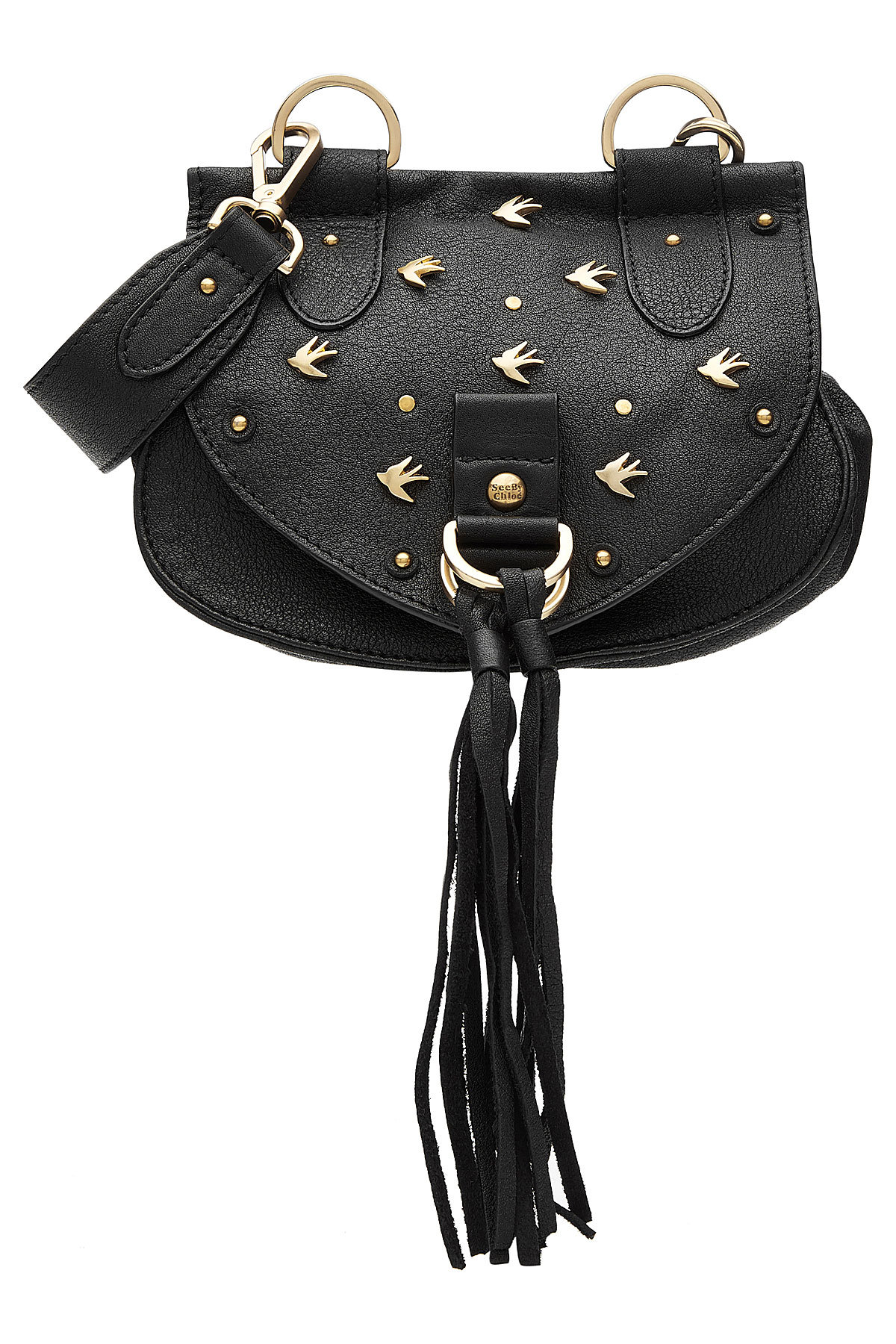 Embellished Leather Shoulder Bag by See by Chloe