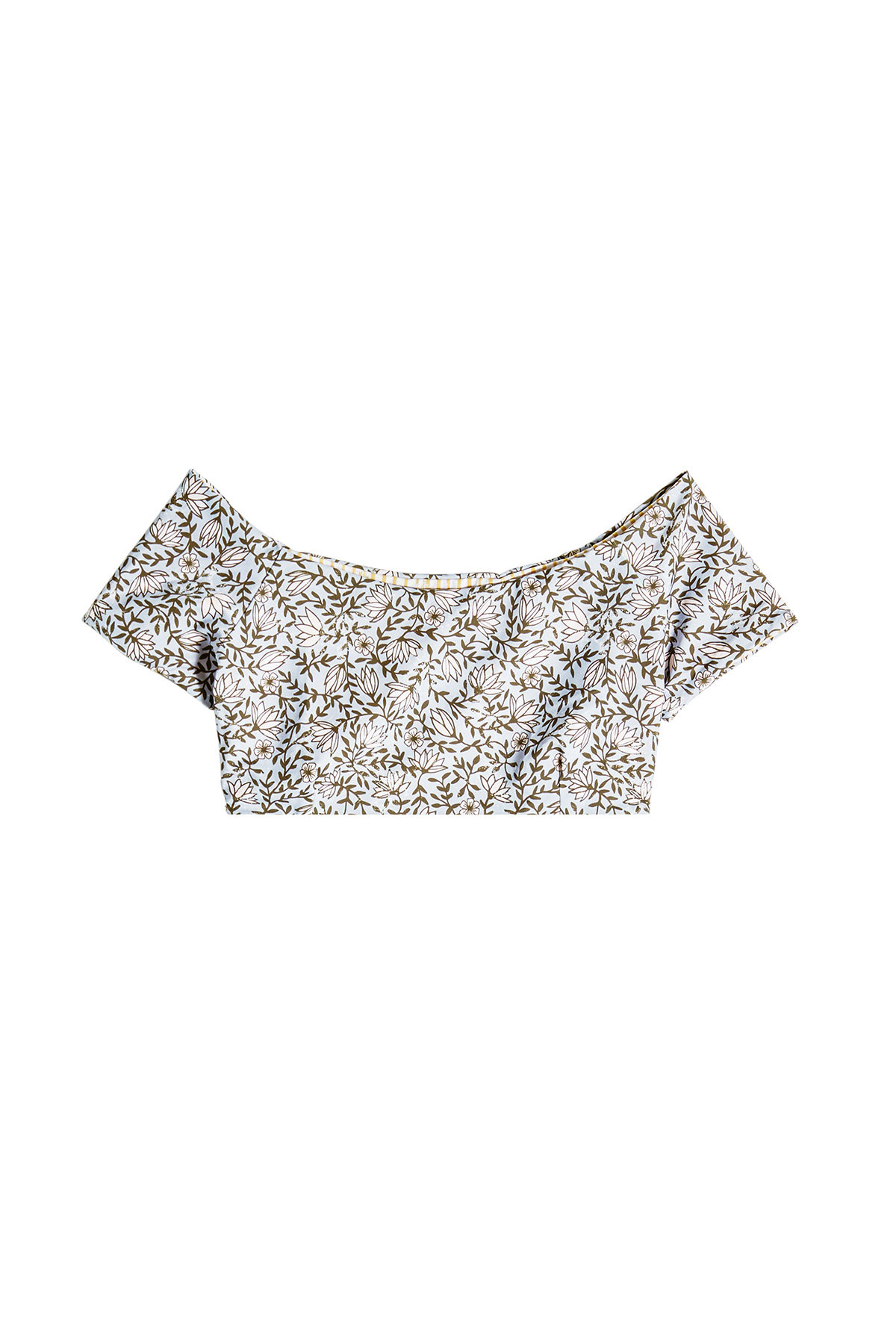 She Made Me - Sita Off The Shoulder Printed Bikini Top