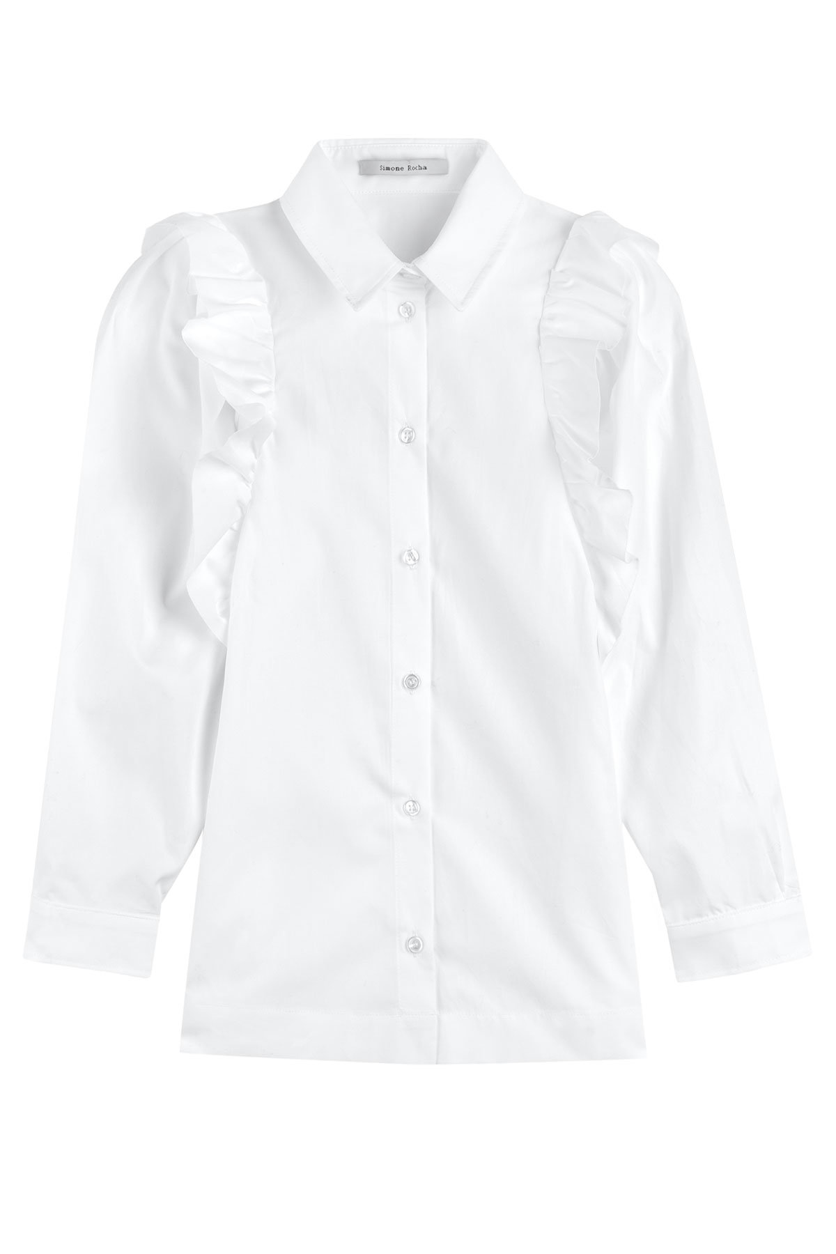 Cotton Shirt with Ruffles by Simone Rocha