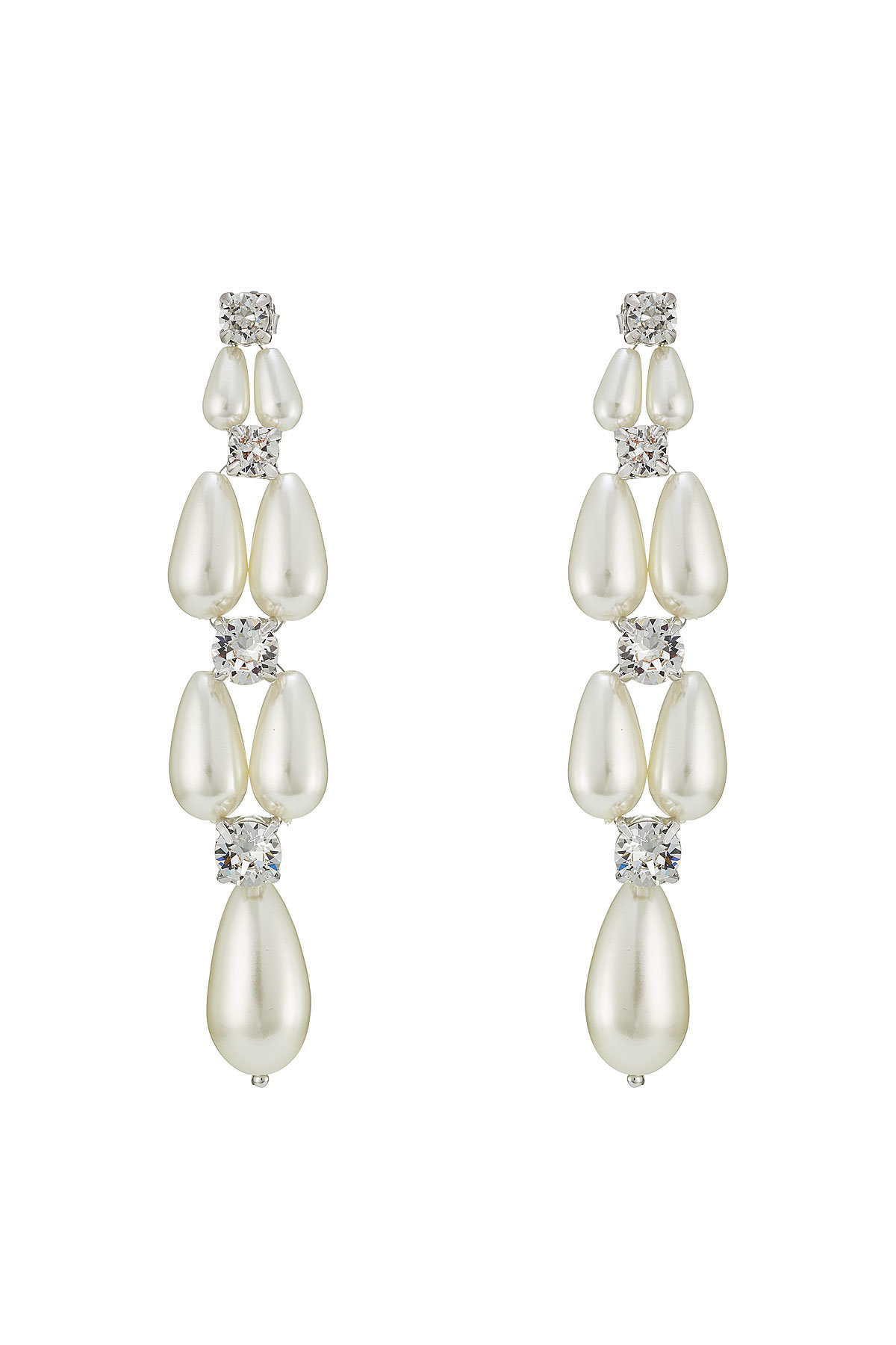 Pearl and Crystal-Embellished Earrings by Simone Rocha