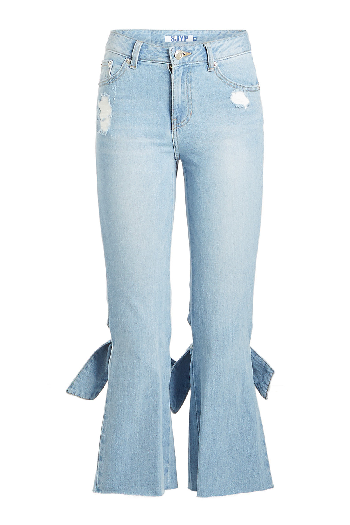 SJYP - Bow Detail Cropped Jeans