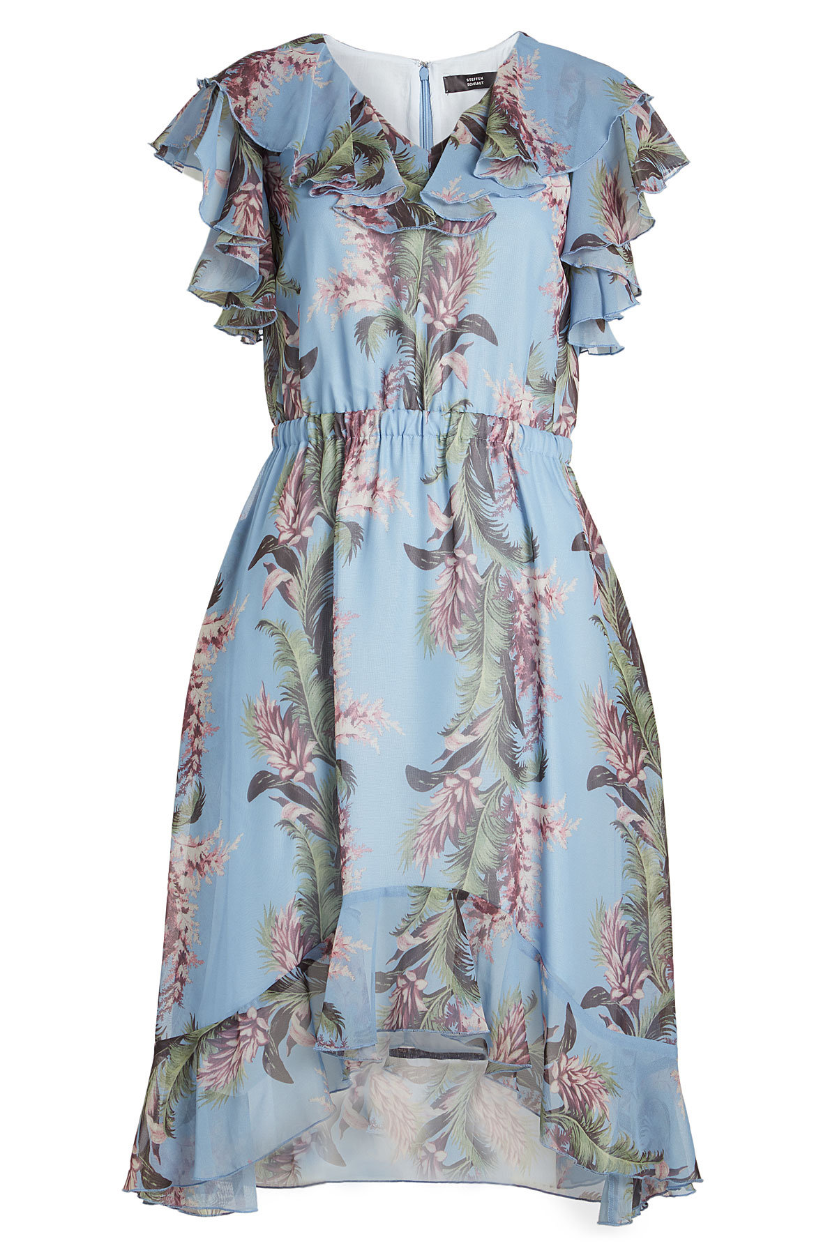 Steffen Schraut - Flower Print Dress with Ruffles