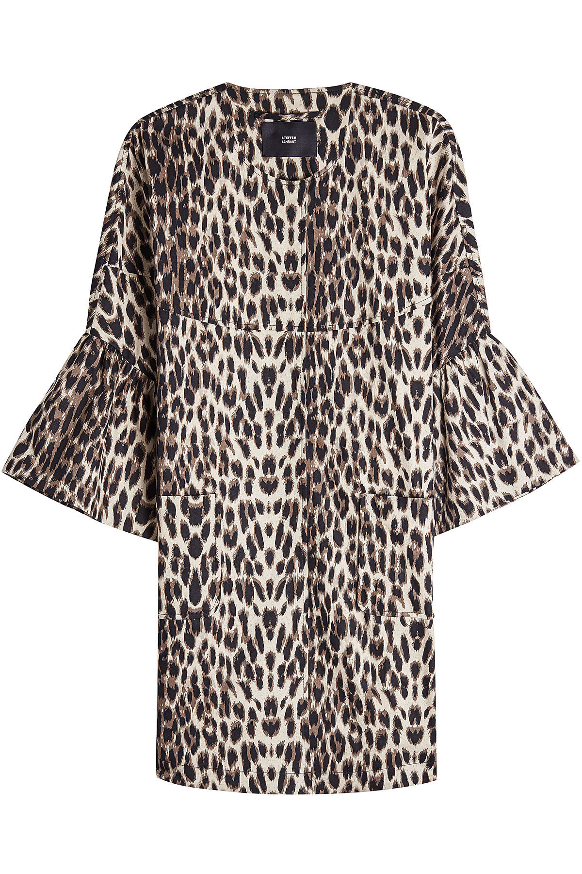 Steffen Schraut - Leopard Print Coat with Cropped Sleeves