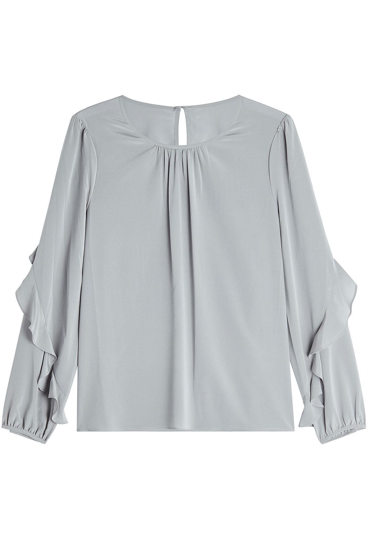 Silk Blouse with Pleated Insert by Steffen Schraut