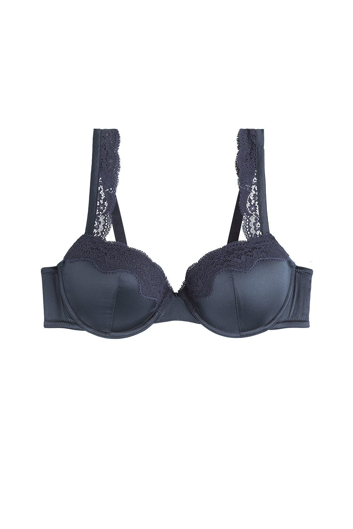 Stella McCartney - Silk Padded Bra with Lace