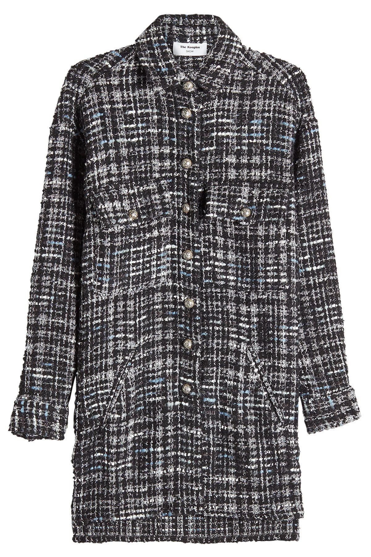 The Kooples - Tweed Coat with Wool and Cotton