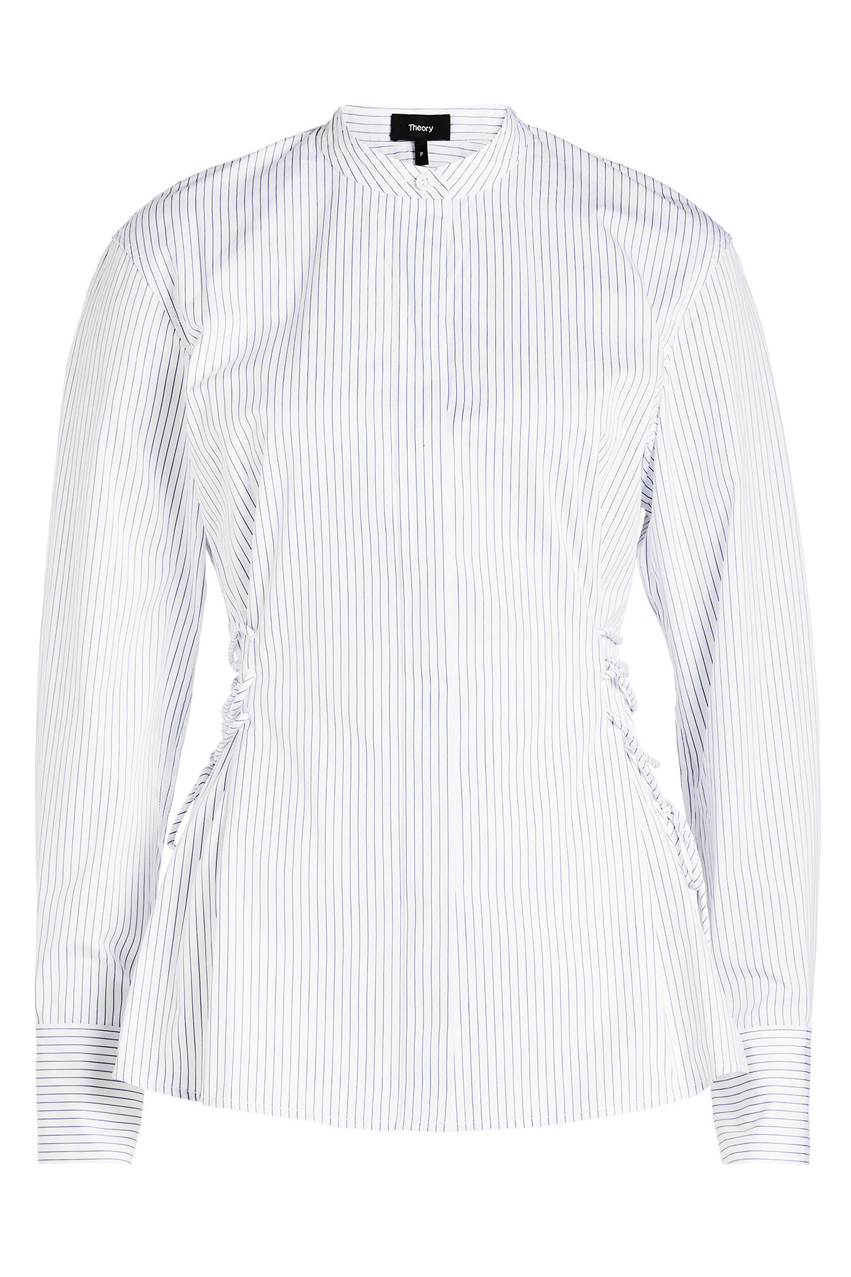 Theory - Cotton Shirt with Lace-Up Sides