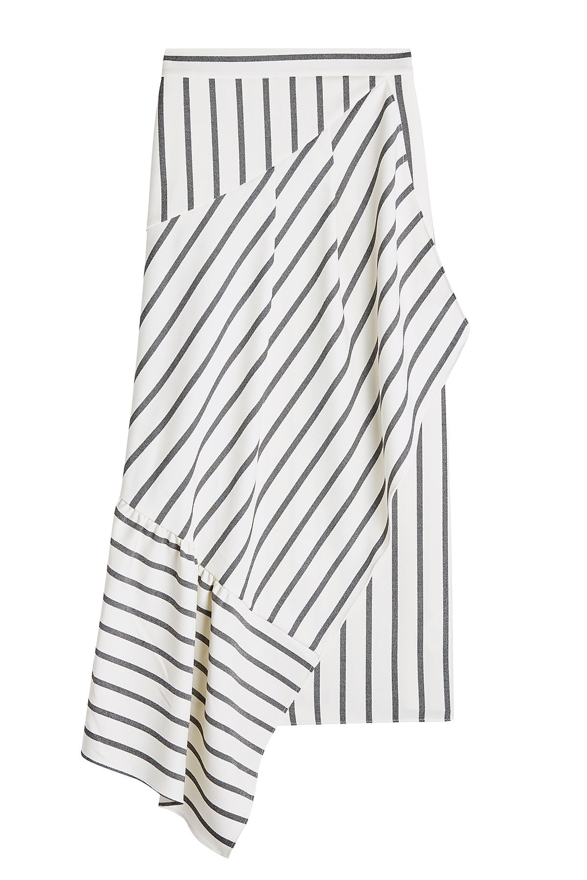 Tibi - Lucci Striped Asymmetric Skirt