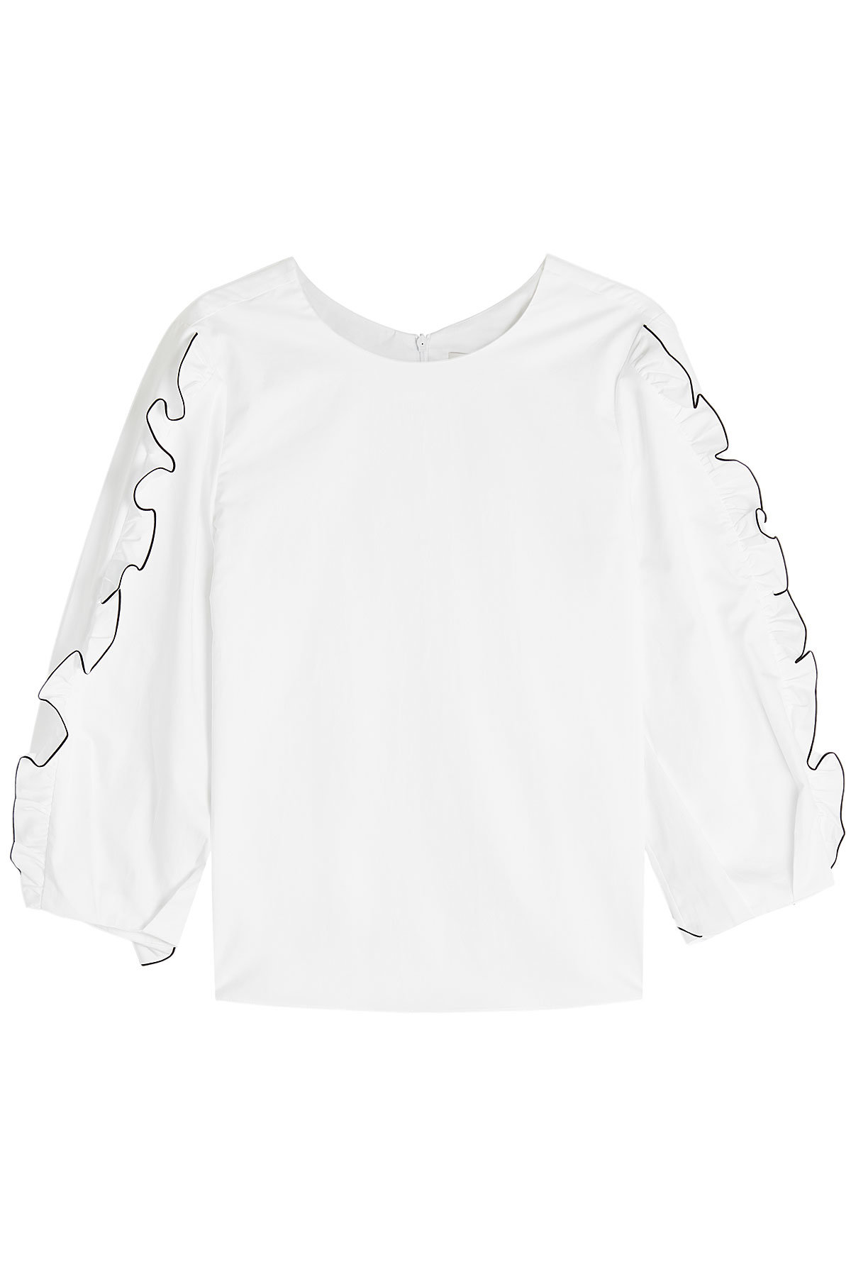 Spectator Cotton Blouse with Ruffles by Tibi