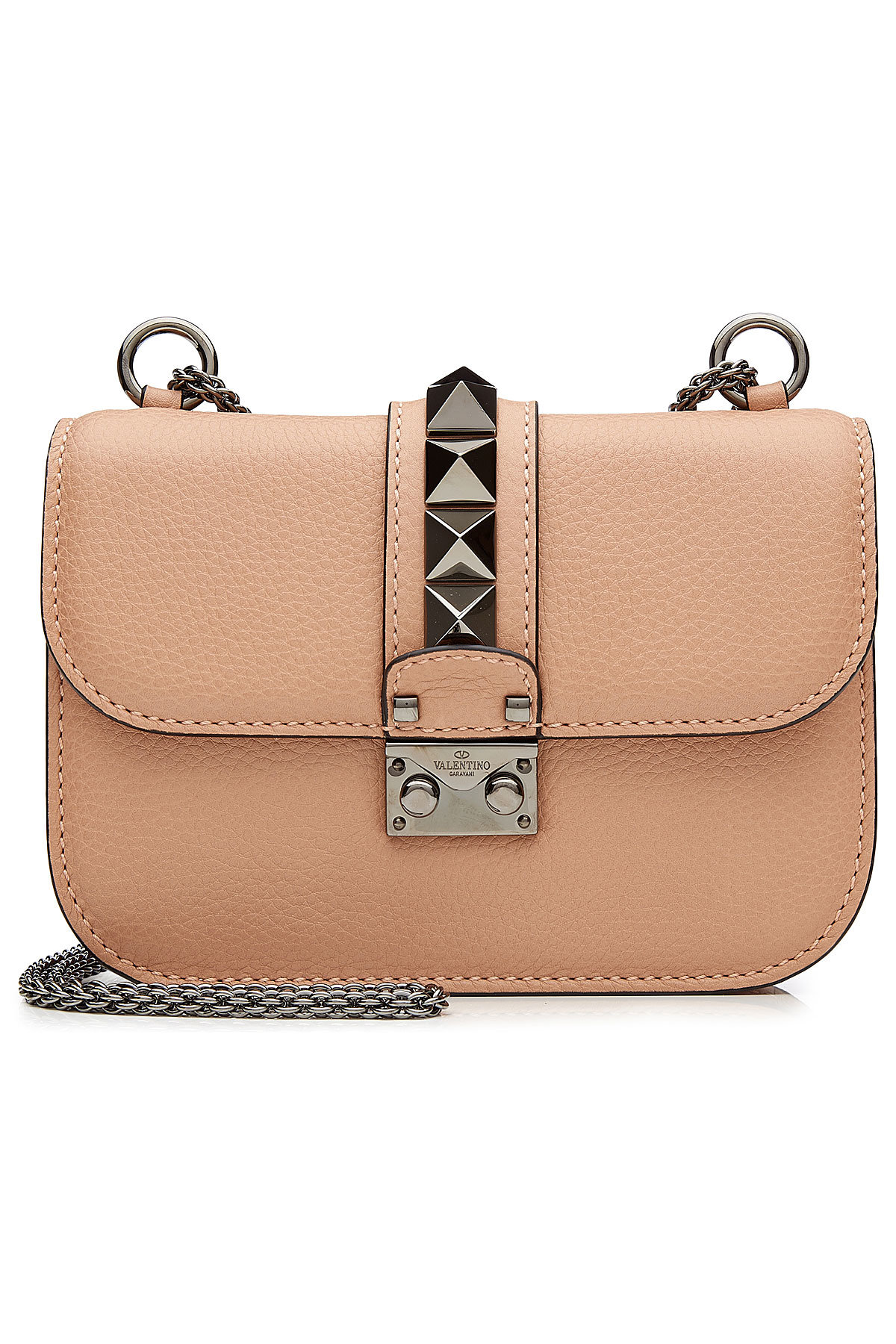 Valentino - Small Lock Leather Shoulder Bag