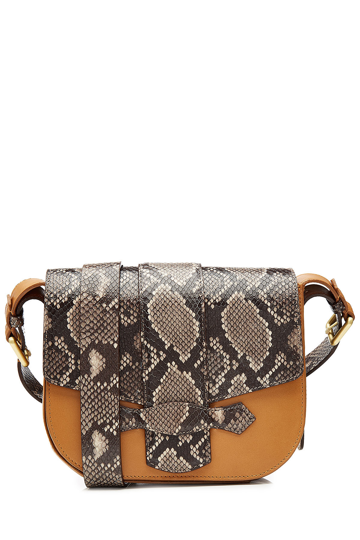 Vanessa Bruno - Leather Shoulder Bag with Snake Print