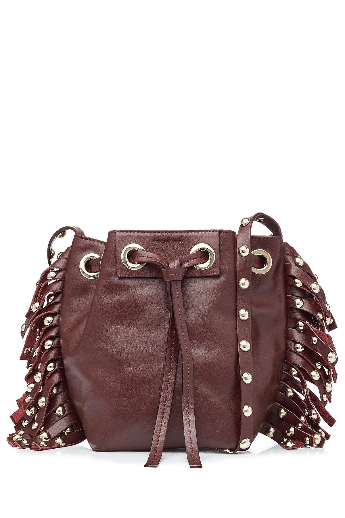 Leather Small Fringed Bucket Bag by Vanessa Bruno