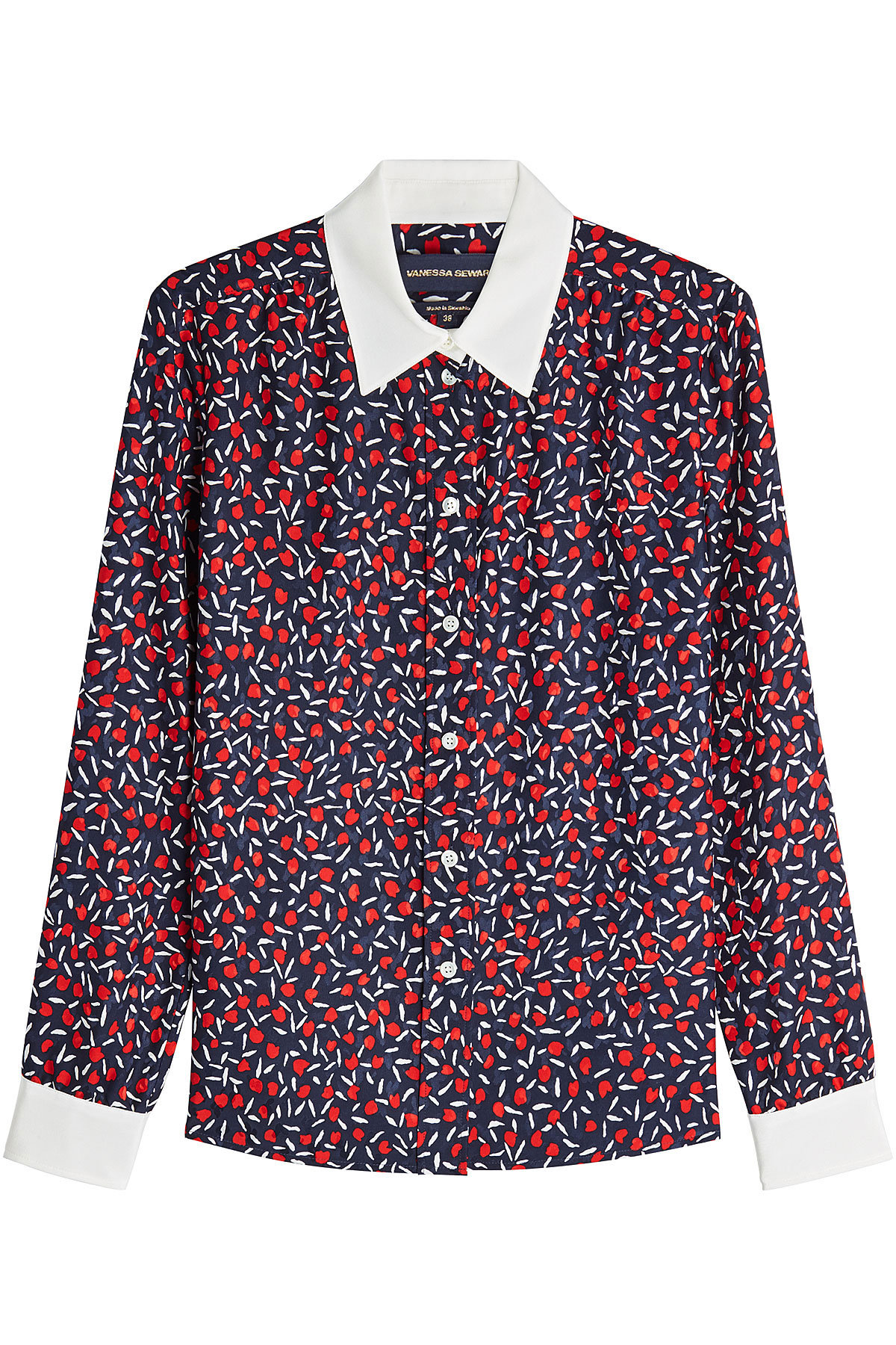 Tulip Print Silk Blouse by Vanessa Seward