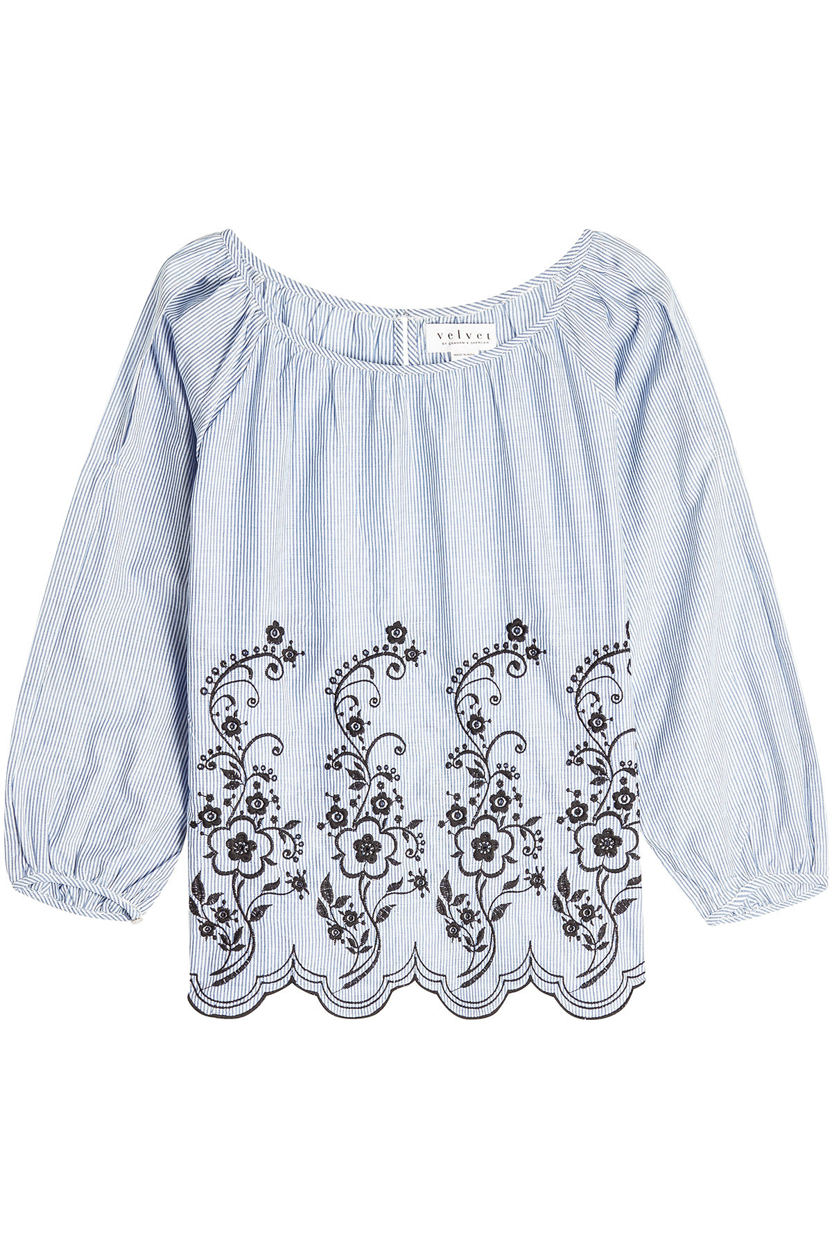 Velvet - Reagan Embroidered Cotton Blouse