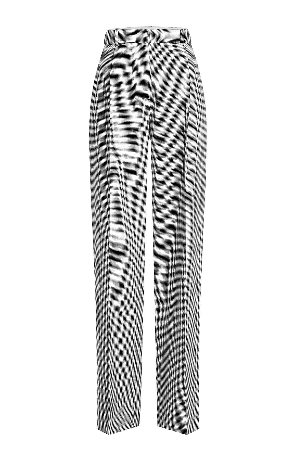 Victoria Beckham - Printed Wool Wide-Leg Pants