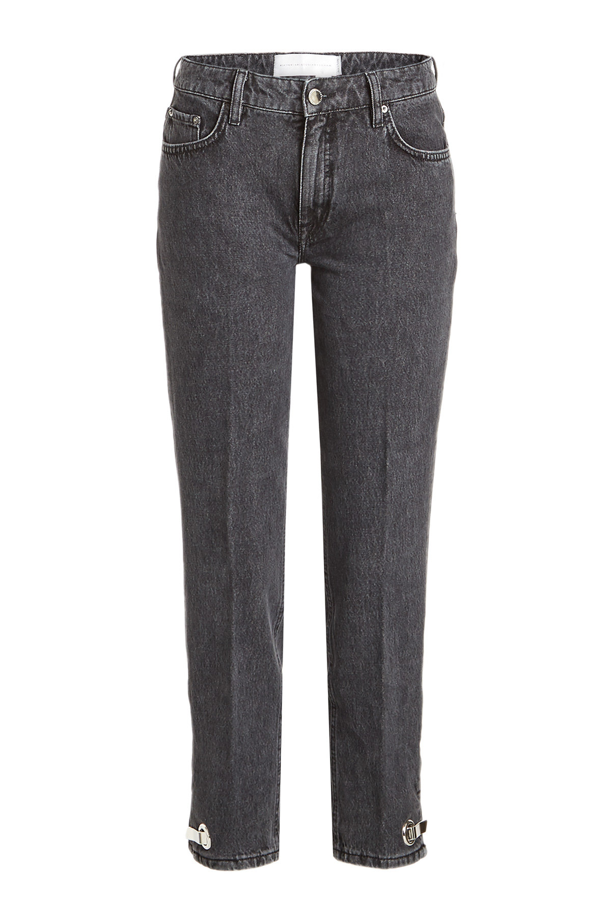 Victoria Victoria Beckham - Cropped Jeans with Embellished Ankles