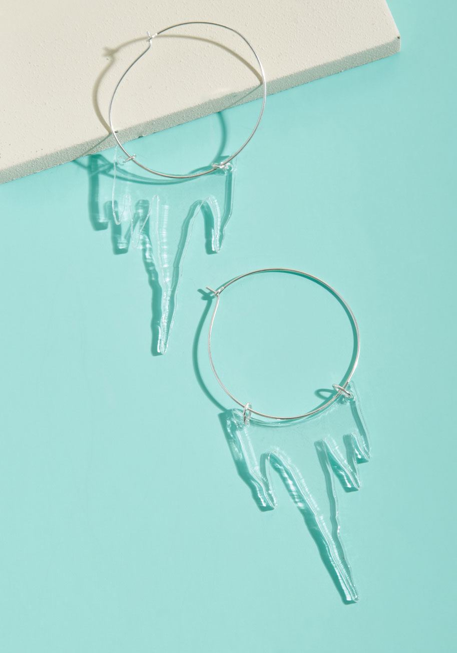 Vinca See What Icy Hoop Earrings by Vinca