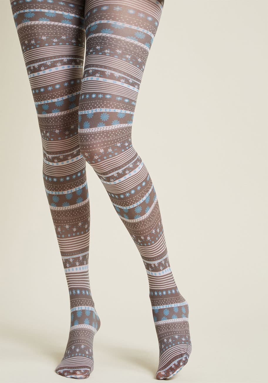 Wallflower Printed Tighs - When your friends hear the rhythm of your approach, they'll hold out hope that you're rocking these patterned tights. Why? Well, even just being